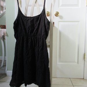 juniors L Rewind black sun dress